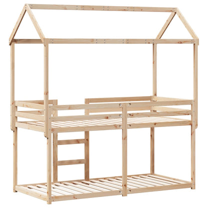Lit superposé sans matelas 80x200 cm bois de pin massif