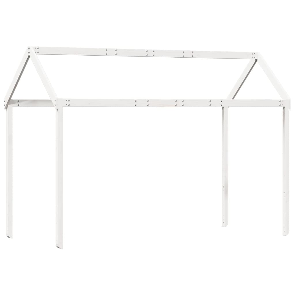 Lit superposé sans matelas blanc 75x190 cm bois de pin massif