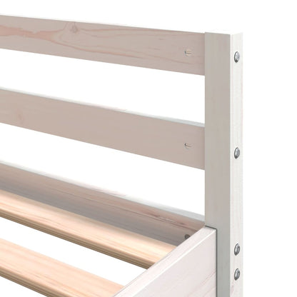 Lit superposé et bureau et échelle 140x200cm bois de pin massif