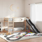 Lit superposé avec toboggan et échelle sans matelas 90x190 cm