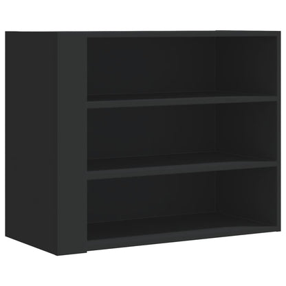 Armoire murale noir 75x35x60 cm bois d'ingénierie
