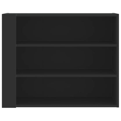 Armoire murale noir 75x35x60 cm bois d'ingénierie