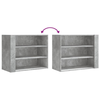 Armoire murale gris béton 75x35x60 cm bois d'ingénierie