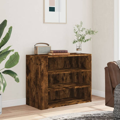 Armoire murale chêne fumé 75x35x60 cm bois d'ingénierie