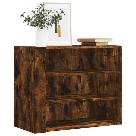 Armoire murale chêne fumé 75x35x60 cm bois d'ingénierie