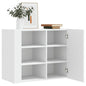 Armoire murale blanc 75x35x60 cm bois d'ingénierie