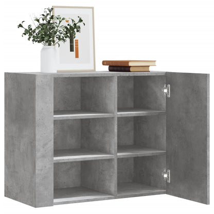 Armoire murale gris béton 75x35x60 cm bois d'ingénierie