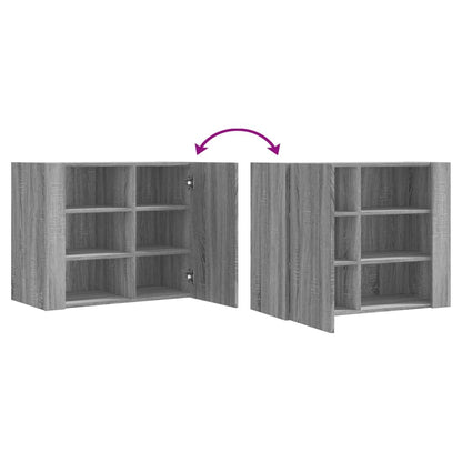 Armoire murale sonoma gris 75x35x60 cm bois d'ingénierie