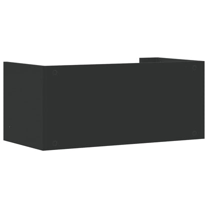Étagère murale noir 70,5x35x30,5 cm bois d'ingénierie