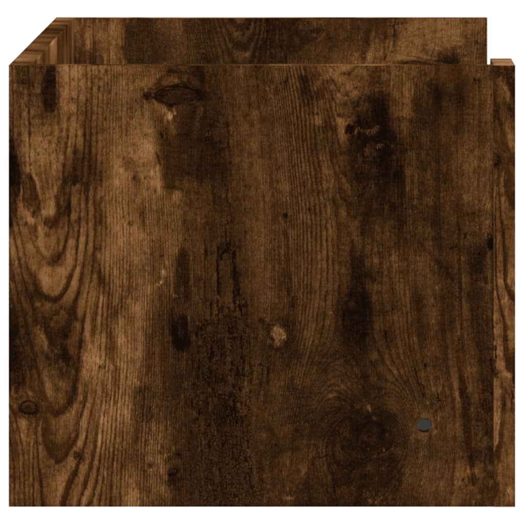 Étagère murale chêne fumé 70,5x35x30,5 cm bois d'ingénierie