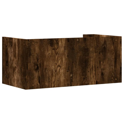 Étagère murale chêne fumé 70,5x35x30,5 cm bois d'ingénierie