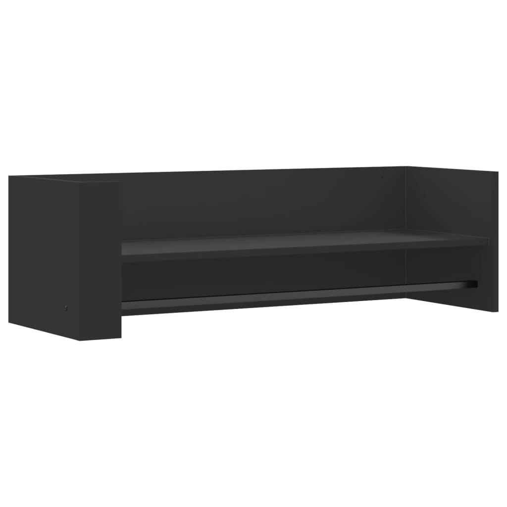 Étagère murale noir 100x35x30,5 cm bois d'ingénierie