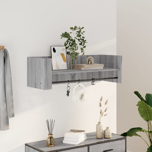 Étagère murale sonoma gris 100x35x30,5 cm bois ingénierie