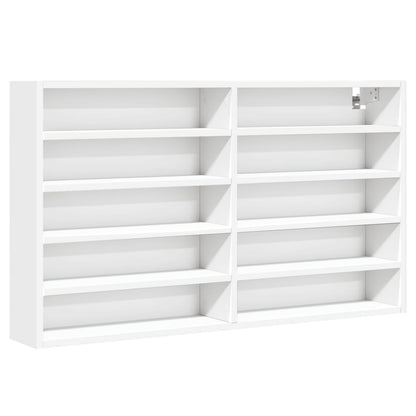 Armoire à vitrine blanc 100x15x58 cm bois d'ingénierie