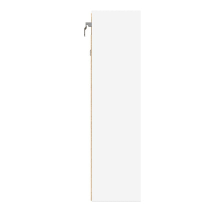 Armoire à vitrine blanc 100x15x58 cm bois d'ingénierie