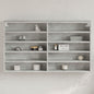 Armoire à vitrine gris béton 100x15x58 cm bois d'ingénierie