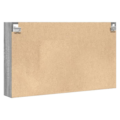 Armoire à vitrine sonoma gris 100x15x58 cm bois d'ingénierie