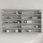 Armoire à vitrine sonoma gris 100x15x58 cm bois d'ingénierie