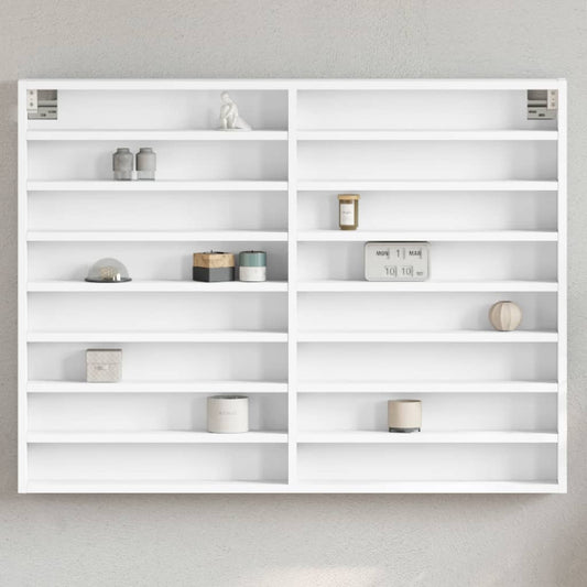 Armoire à vitrine blanc 100x8,5x75 cm bois d'ingénierie