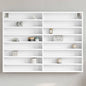 Armoire à vitrine blanc 100x8,5x75 cm bois d'ingénierie