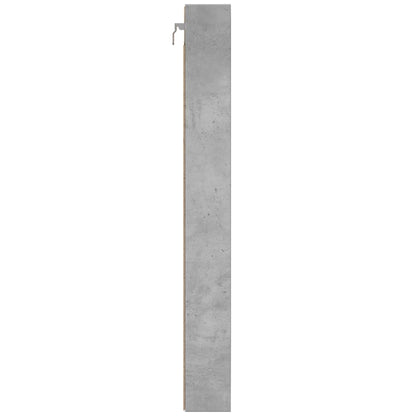 Armoire à vitrine gris béton 100x8,5x75 cm bois d’ingénierie