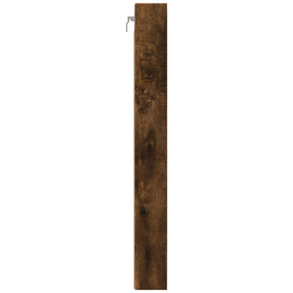Armoire à vitrine chêne fumé 100x8,5x75 cm bois d'ingénierie