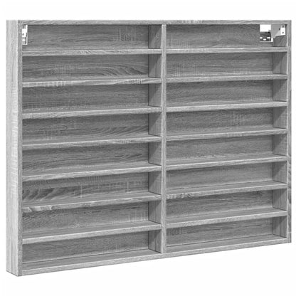 Armoire à vitrine sonoma gris 100x8,5x75 cm bois d'ingénierie