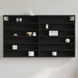 Armoire à vitrine noir 100x8,5x58 cm bois d'ingénierie