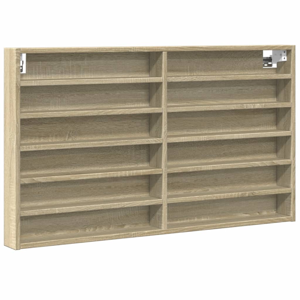 Armoire à vitrine chêne sonoma 100x8,5x58 cm bois d'ingénierie