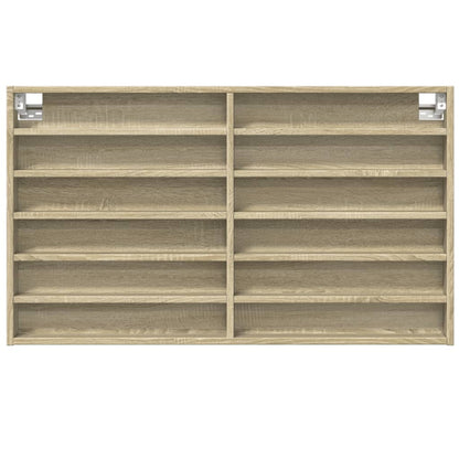 Armoire à vitrine chêne sonoma 100x8,5x58 cm bois d'ingénierie