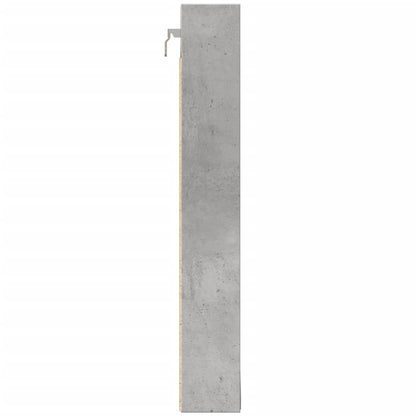 Armoire à vitrine gris béton 100x8,5x58 cm bois d'ingénierie