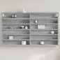 Armoire à vitrine sonoma gris 100x8,5x58 cm bois d'ingénierie