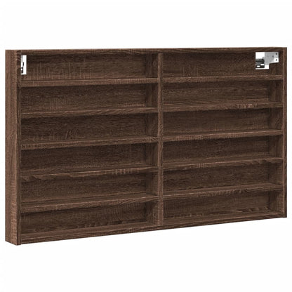 Armoire à vitrine chêne marron 100x8,5x58 cm bois d'ingénierie