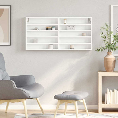 Armoire à vitrine blanc 100x8,5x50 cm bois d'ingénierie