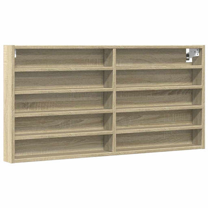 Armoire à vitrine chêne sonoma 100x8,5x50 cm bois d'ingénierie