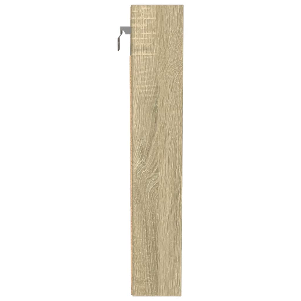 Armoire à vitrine chêne sonoma 100x8,5x50 cm bois d'ingénierie