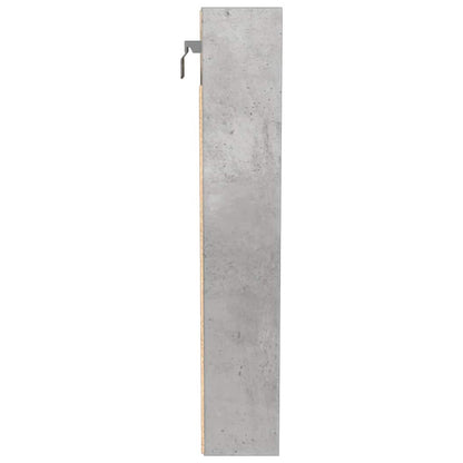 Armoire à vitrine gris béton 100x8,5x50 cm bois d'ingénierie