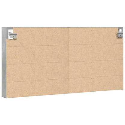 Armoire à vitrine gris béton 100x8,5x50 cm bois d'ingénierie