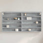 Armoire à vitrine gris béton 100x8,5x50 cm bois d'ingénierie