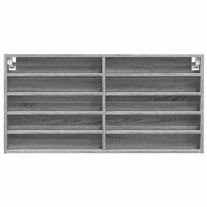 Armoire à vitrine sonoma gris 100x8,5x50 cm bois d'ingénierie