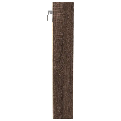 Armoire à vitrine chêne marron 100x8,5x50 cm bois d'ingénierie