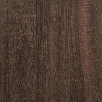 Armoire à vitrine chêne marron 100x8,5x50 cm bois d'ingénierie