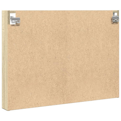 Armoire à vitrine chêne sonoma 80x8,5x58 cm bois d'ingénierie