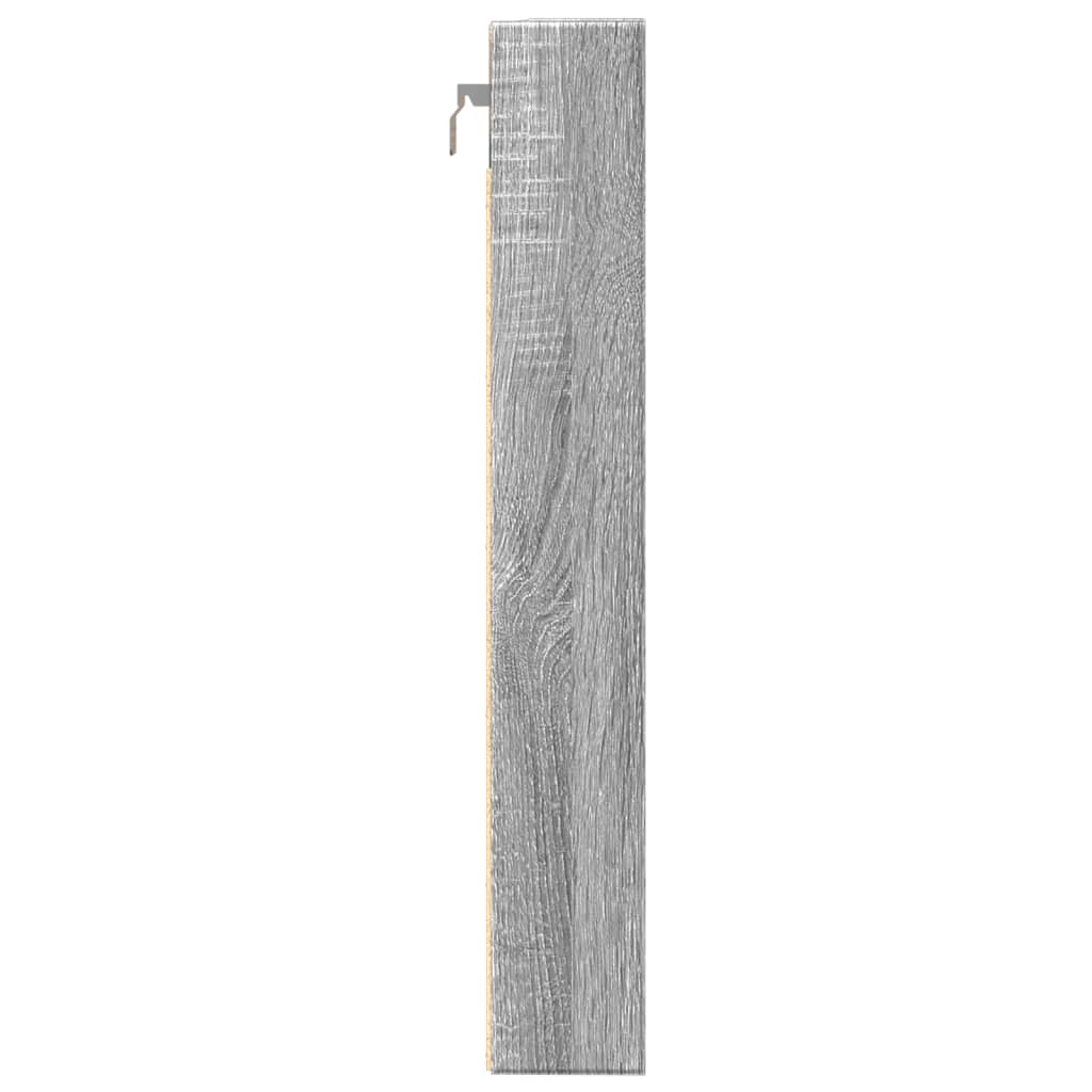 Armoire à vitrine sonoma gris 80x8,5x58 cm bois d'ingénierie