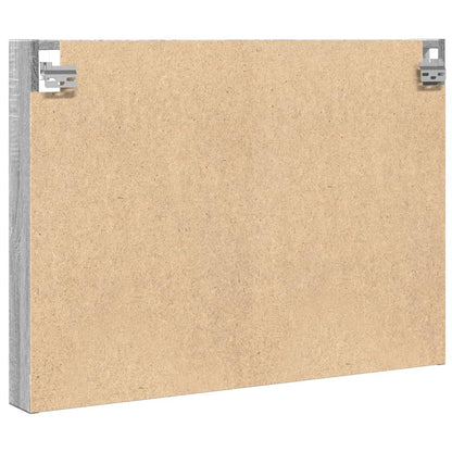 Armoire à vitrine sonoma gris 80x8,5x58 cm bois d'ingénierie