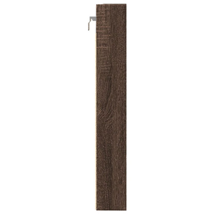 Armoire à vitrine chêne marron 80x8,5x58 cm bois d'ingénierie