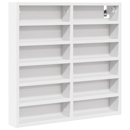 Armoire à vitrine blanc 60x8,5x58 cm bois d'ingénierie