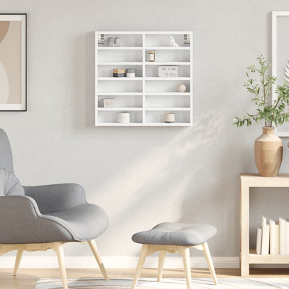 Armoire à vitrine blanc 60x8,5x58 cm bois d'ingénierie