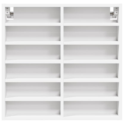 Armoire à vitrine blanc 60x8,5x58 cm bois d'ingénierie