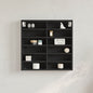 Armoire à vitrine noir 60x8,5x58 cm bois d'ingénierie